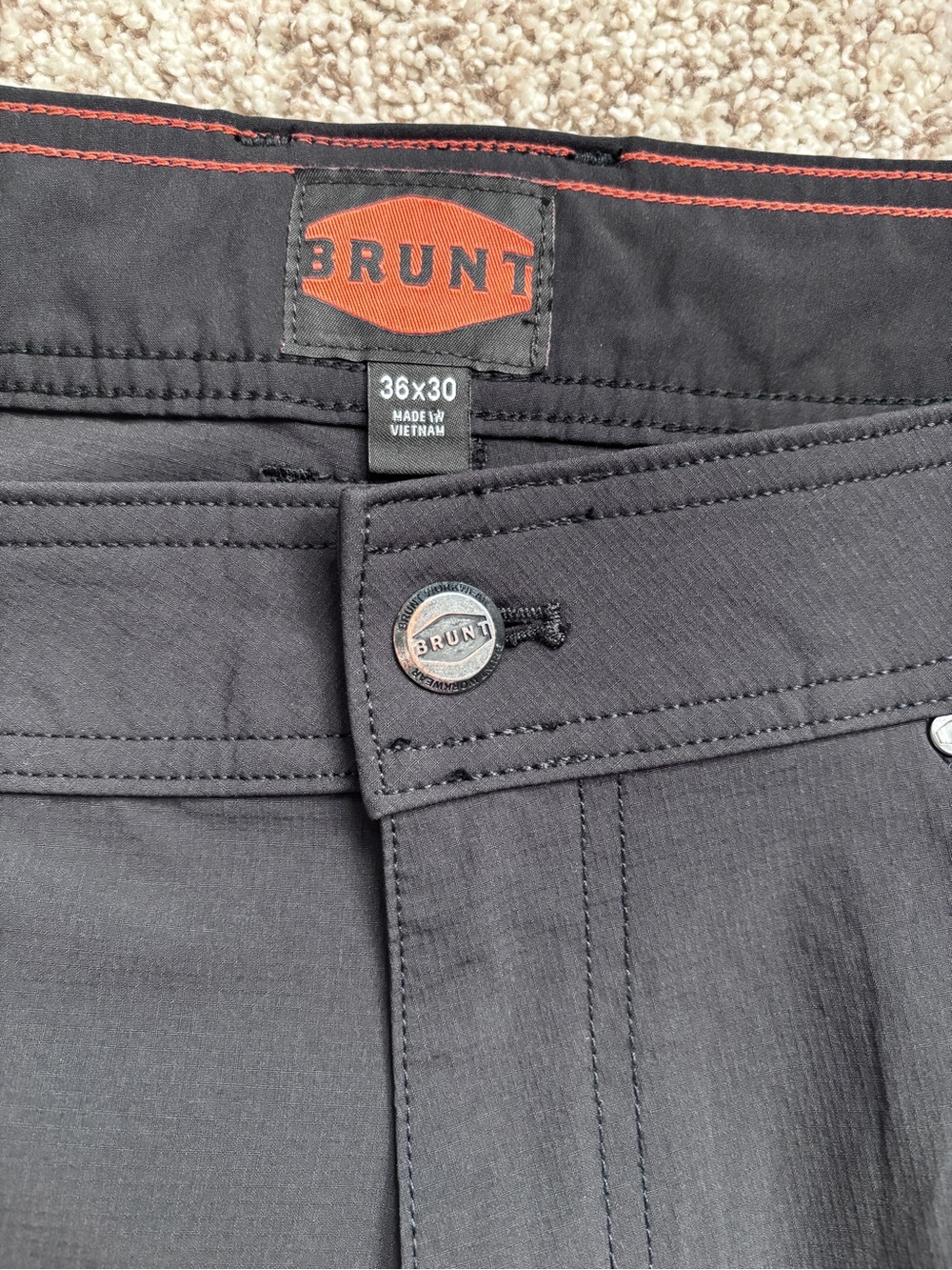 BRUNT The Costello Ripstop Pant Lightweight Breathable Work Pants Black 36x30 - Picture 6 of 11